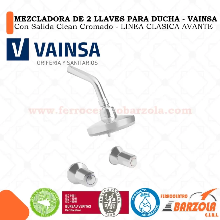 Mezcladora 2 Llaves Ducha