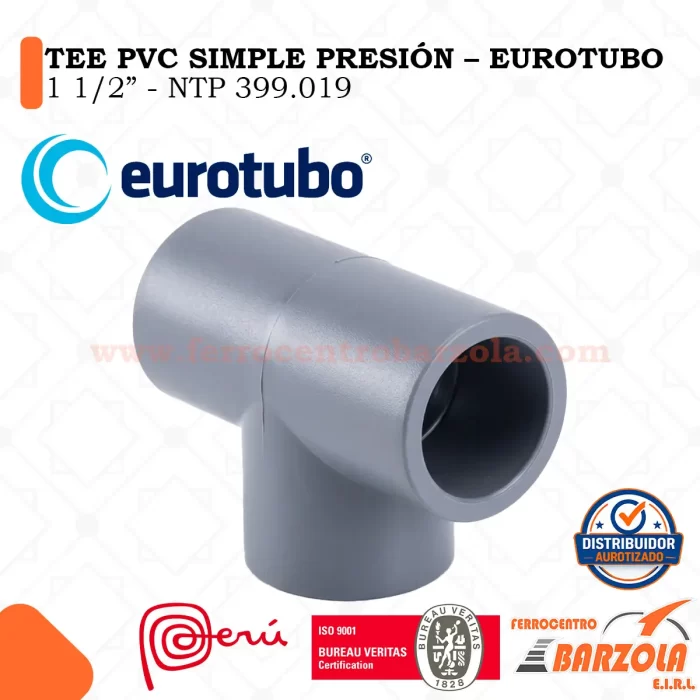 TEE PVC SP 1 1/2" - EUROTUBO
