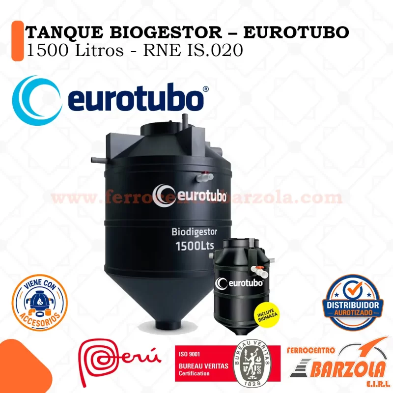 Tanque BIOGESTOR 1500 L