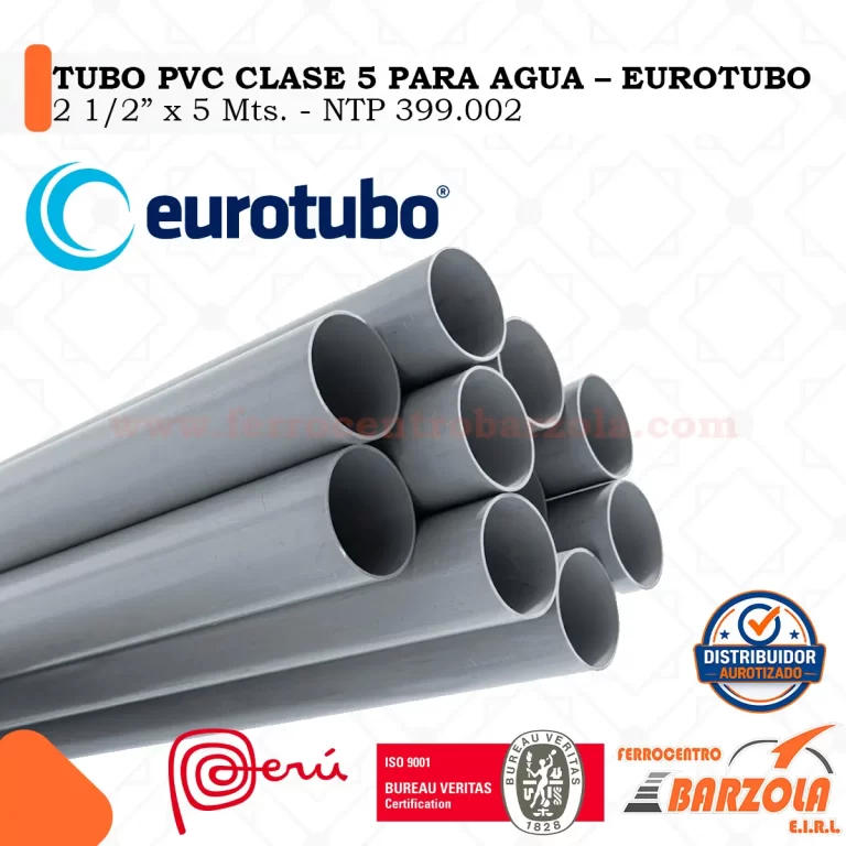 Tubo PVC Clase5 2"x5mts