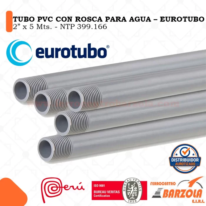 Tubo PVC C/R 2"x5mts