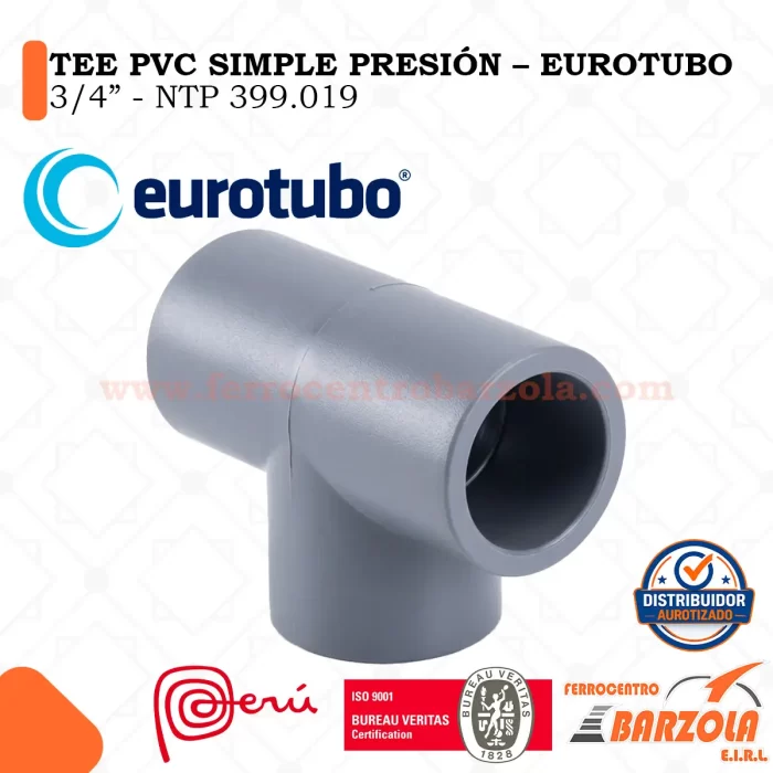 TEE PVC SP 3/4" - EUROTUBO
