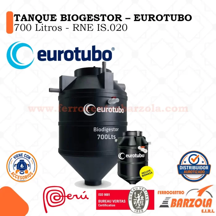 Tanque BIOGESTOR 700 L - EUROTUBO