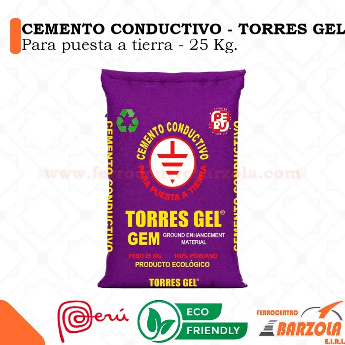 Cemento Conductivo - Para puesta a tierra 25kg - TORRES GEL