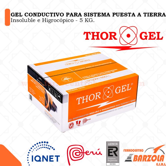 Gel Conductivo para Sistema Puesta a Tierra 4 KG - THOR GEL