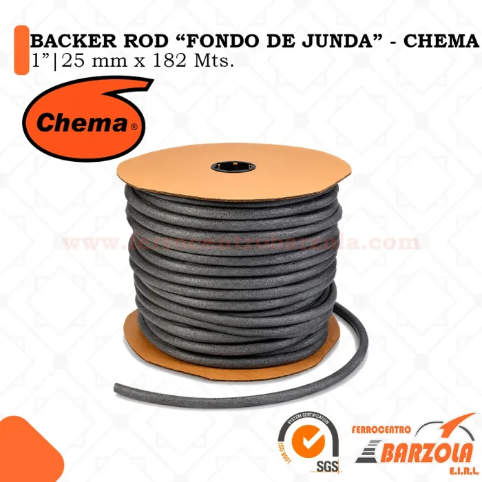 Backer Rod "Fondo De Junda" - 1" / 25mm x 182mts - CHEMA