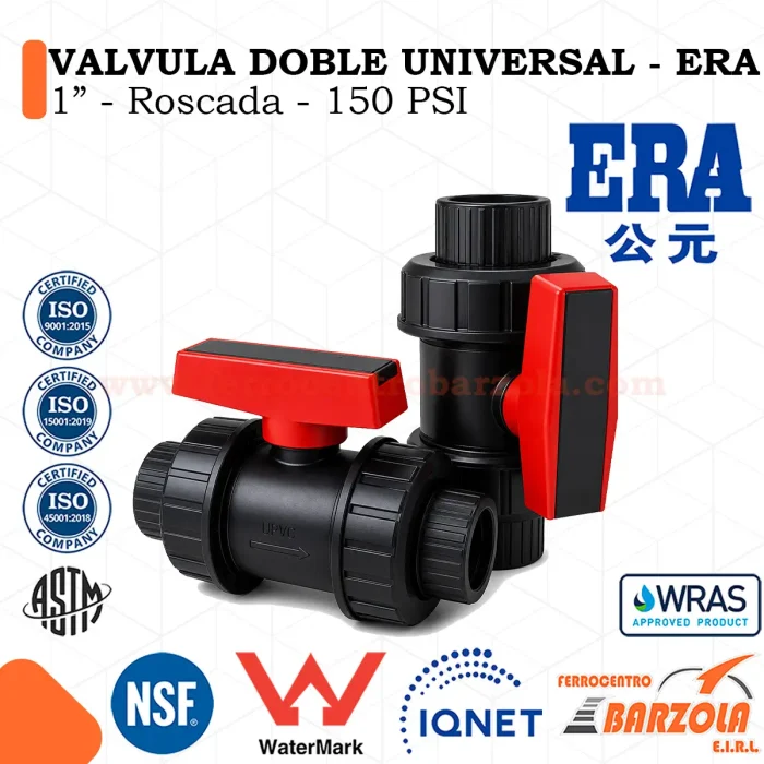 Válvula Doble Universal 1" Roscada 150 PSI - ERA