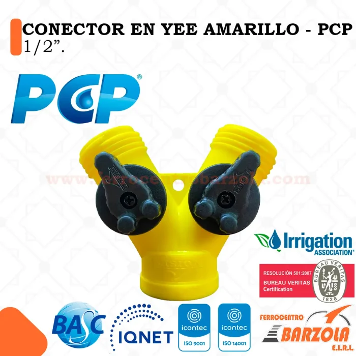Conector en YEE Amarillo 1/2" - PCP
