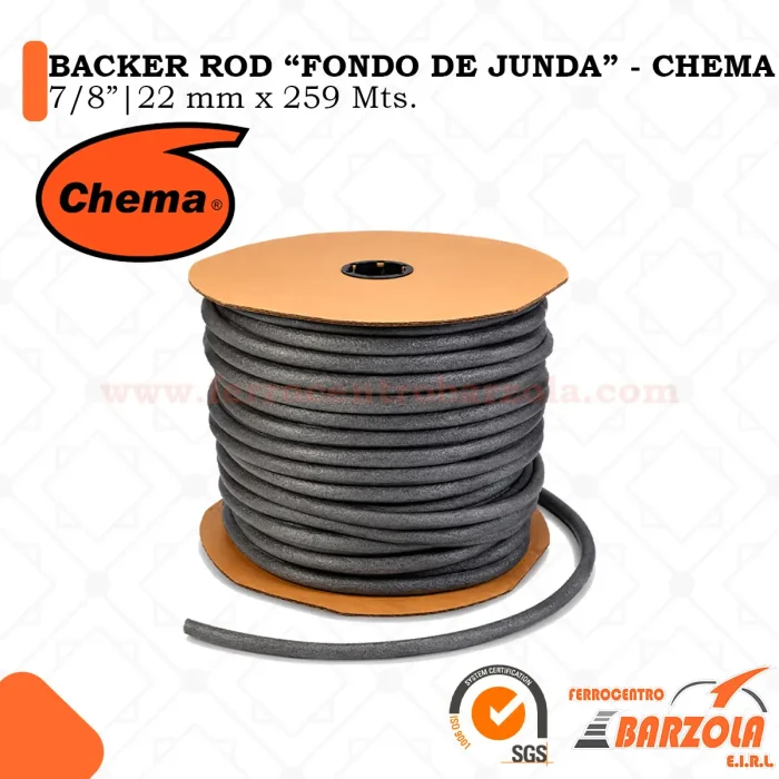 Backer Rod "Fondo De Junda" - 7/8" / 22mm x 259mts - CHEMA