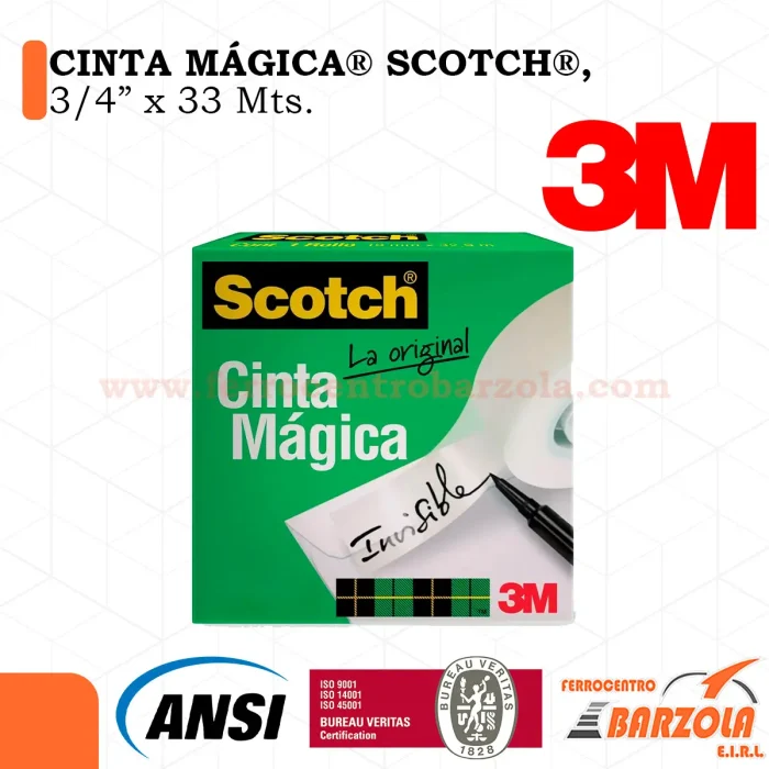 Cinta Mágica Scotch 3/4" x 33mts - 3M