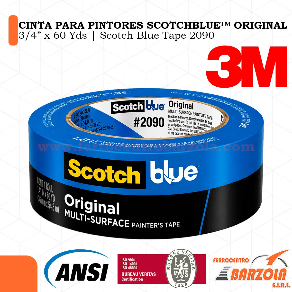 CINTA PARA PINTORES SCOTCHBLUE™ ORIGINAL 34