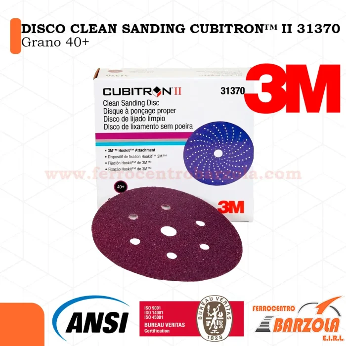 Disco Clean SANDING CUBITRON TM II 31370 Grano 40+ - 3M