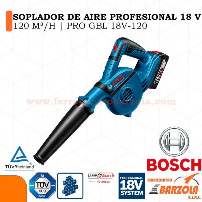 Soplador de Aire Profesional 18V 120m3/h / PRO GBL 18V-120 - BOSCH