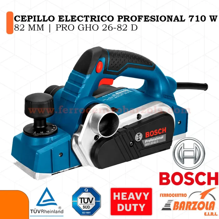 Cepillo Eléctrico Profesional 710w 82mm / PRO GHO 26-82 D - BOSH