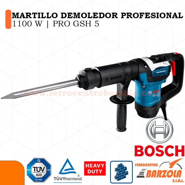 Martillo Demoledor Profesional 1100w / PRO GSH 5 - BOSCH