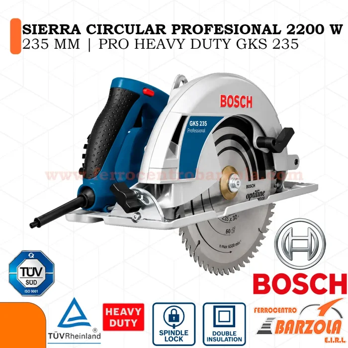 Sierra Circular Profesional 2200w 235mm / Pro HEAVY DUTY GKS 235 - BOSH