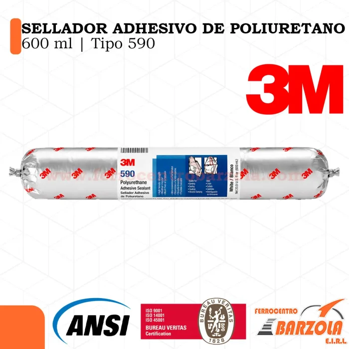 Sellador Adhesivo de Poliuretano 600ml / Tipo 500 - 3M