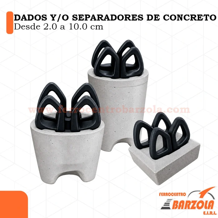Dados y Separadores de Concreto para Construcción