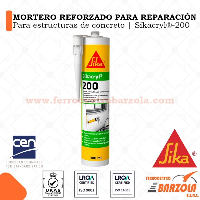Mortero Reforzado Para Reparación - CONCRETO - SIKA
